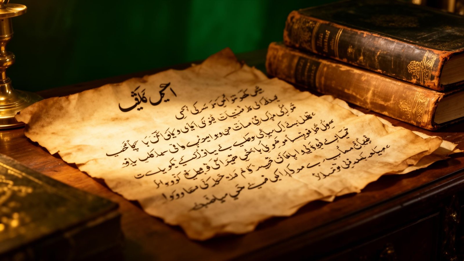 Poetry manuscripts with Urdu calligraphy